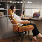 HOMLUX Wysokie krzesło biurowe z funkcją odchylania, ergonomiczne krzesło biurkowe z wygodnym podparciem lędźwi i karku