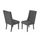 9-częściowy rustykalny rozkładany zestaw jadalniany w kolorze szarym Best Quality Furniture