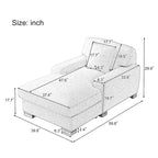 Nowoczesna sofa z funkcją spania typu chaise longue w stylu mid-century, o powiększonych wymiarach, z poduszką