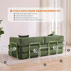 Rozkładana sofa 5 w 1, modułowa kanapa 78,8" z sztruksu z solidną ramą, wielofunkcyjny futon do małych przestrzeni, salonu i pokoju gościnnego