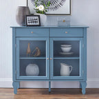 Komoda/buffet Copper Grove Rawdon z przeszklonym frontem