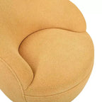 Fotel typu barrel Roundhill Furniture Galleria 360° z imitacją baranika