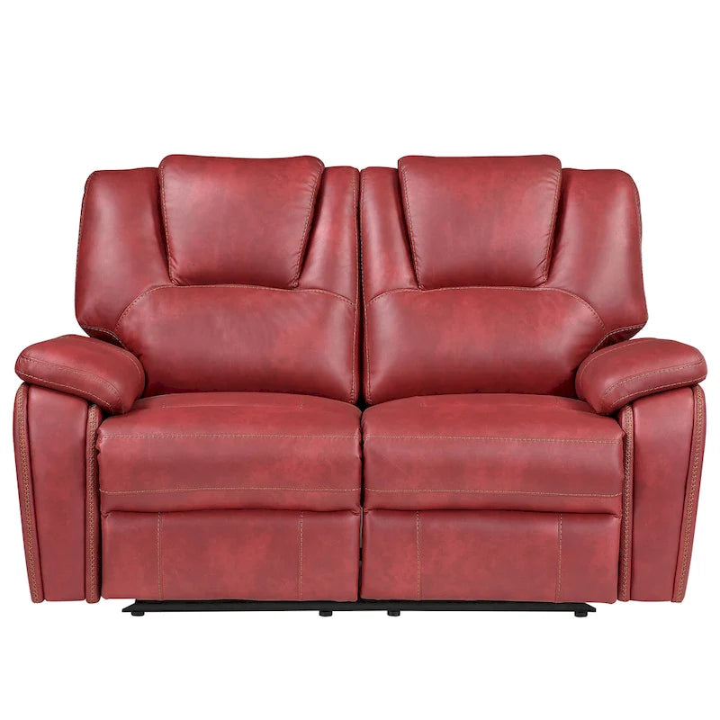 Dwuosobowa sofa rozkładana ręcznie Steve Silver Kameryn ze skóry ekologicznej