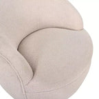 Fotel typu barrel Roundhill Furniture Galleria 360° z imitacją baranika