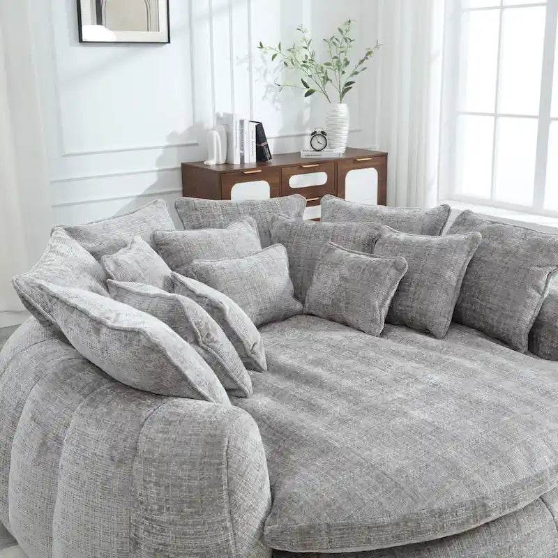 Wygodna dwuosobowa sofa z funkcją spania typu Loaf, duża sofa z funkcją spania i podłokietnikami