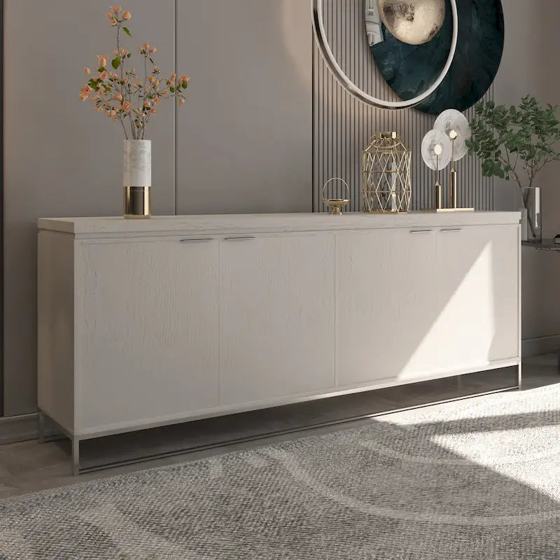 Drewniana 4-drzwiowa szafka ozdobna Clihome Furniture
