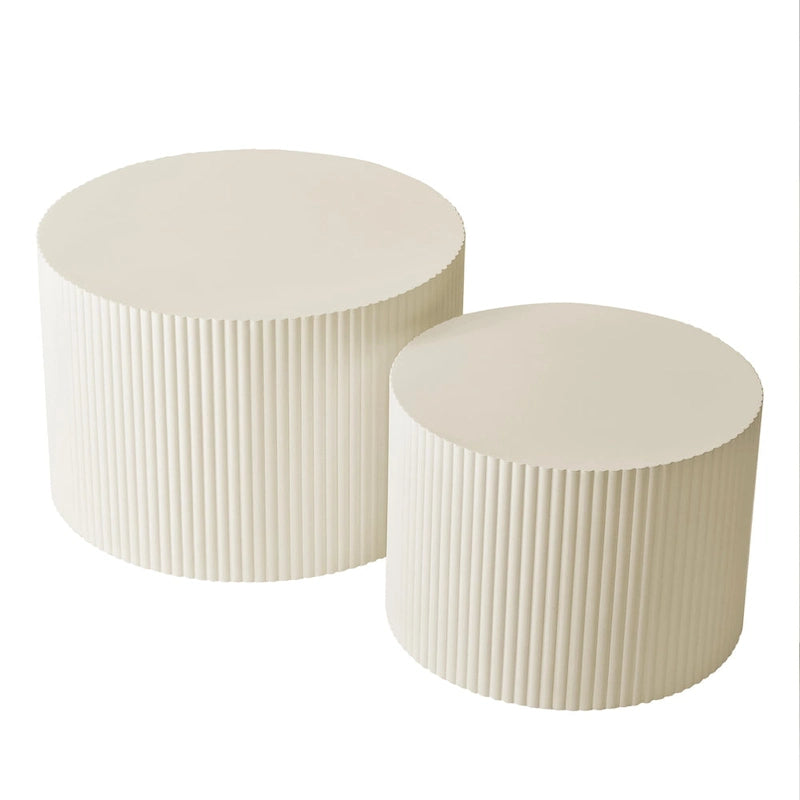 Zestaw 3 wsuwanych stolików kawowych Wave Stripe
