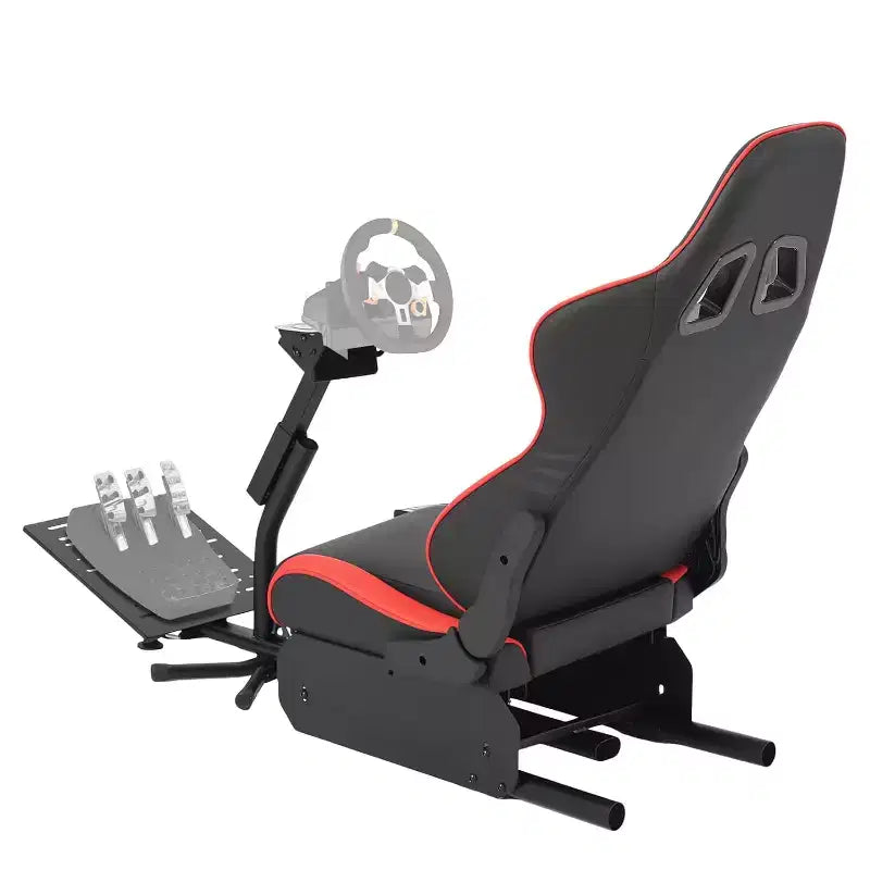 Składany kokpit do symulatora wyścigowego, regulowany stojak na kierownicę do G29/G920/G923, kompatybilny z Thrustmaster, Fanatec, Hori, Mad Catz, z regulacją kąta nachylenia pedałów