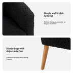 Zestaw 2 foteli Sheila Modern 30 W Boucle z nogami z litego drewna od HULALA HOME