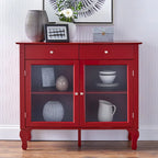Komoda/buffet Copper Grove Rawdon z przeszklonym frontem