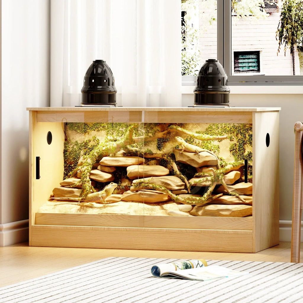 Siedlisko dla gadów – przestronne terrarium dla jaszczurek, węży i innych zwierząt – 47,2