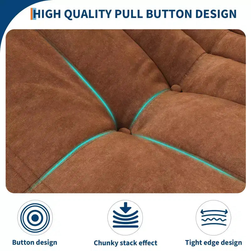 Modułowa sofa segmentowa, sofa Togo z głębokim siedziskiem
