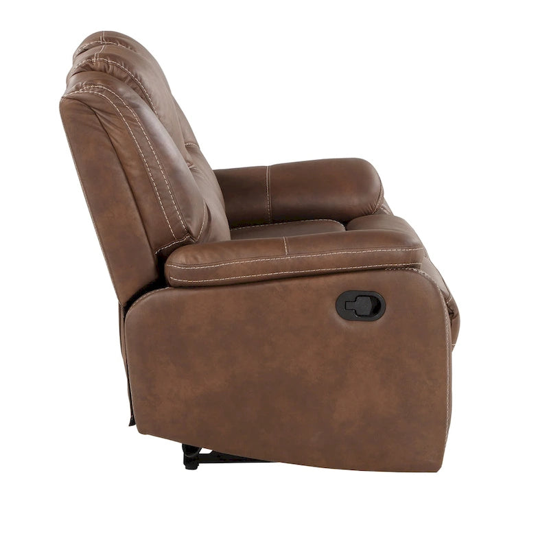 Dwuosobowa sofa rozkładana ręcznie Steve Silver Kameryn ze skóry ekologicznej