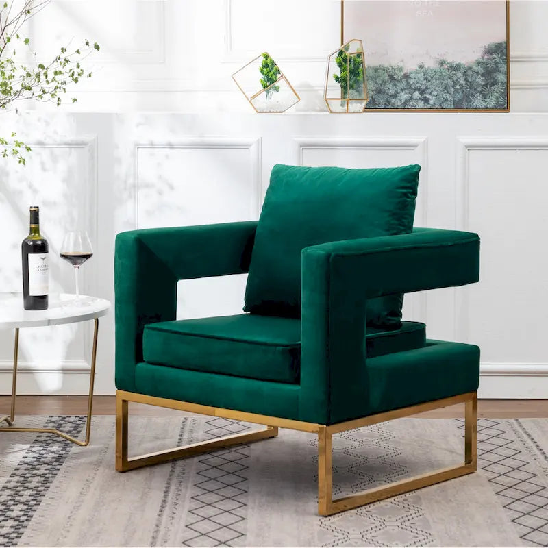 Nowoczesny tapicerowany fotel akcentowy Roundhill Furniture Lenola