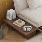 JASIWAY Nowoczesna sofa z litego drewna tapicerowana bawełnianym lnem