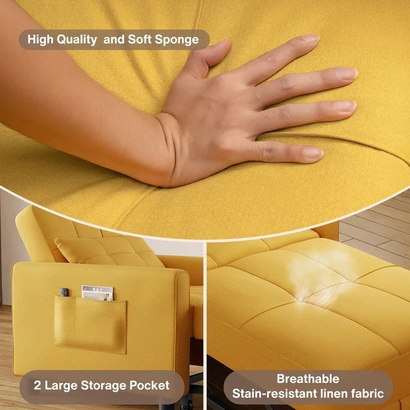 Wielofunkcyjna sofa 3 w 1 z funkcją spania, rozkładany fotel, składane łóżko do salonu