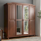 Palace Imports Szafa 4-drzwiowa Kyle w 100% z litego drewna, z drzwiami drewnianymi lub lustrzanymi