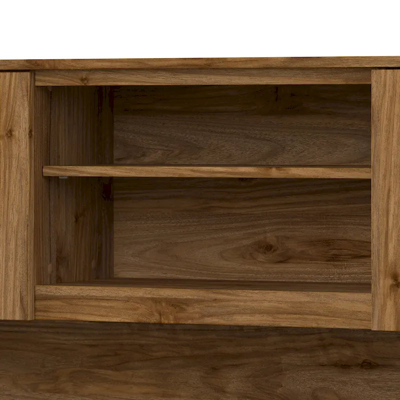 Biurko w kształcie litery L Somerset 60 cali z nadstawką do przechowywania od Bush Furniture