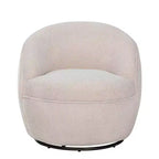 Fotel typu barrel Roundhill Furniture Galleria 360° z imitacją baranika