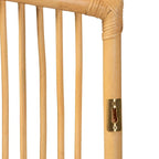 Malvina Nowoczesne Boho Nasuwane na Ścianę Łóżko z Rattanem – Queen Size