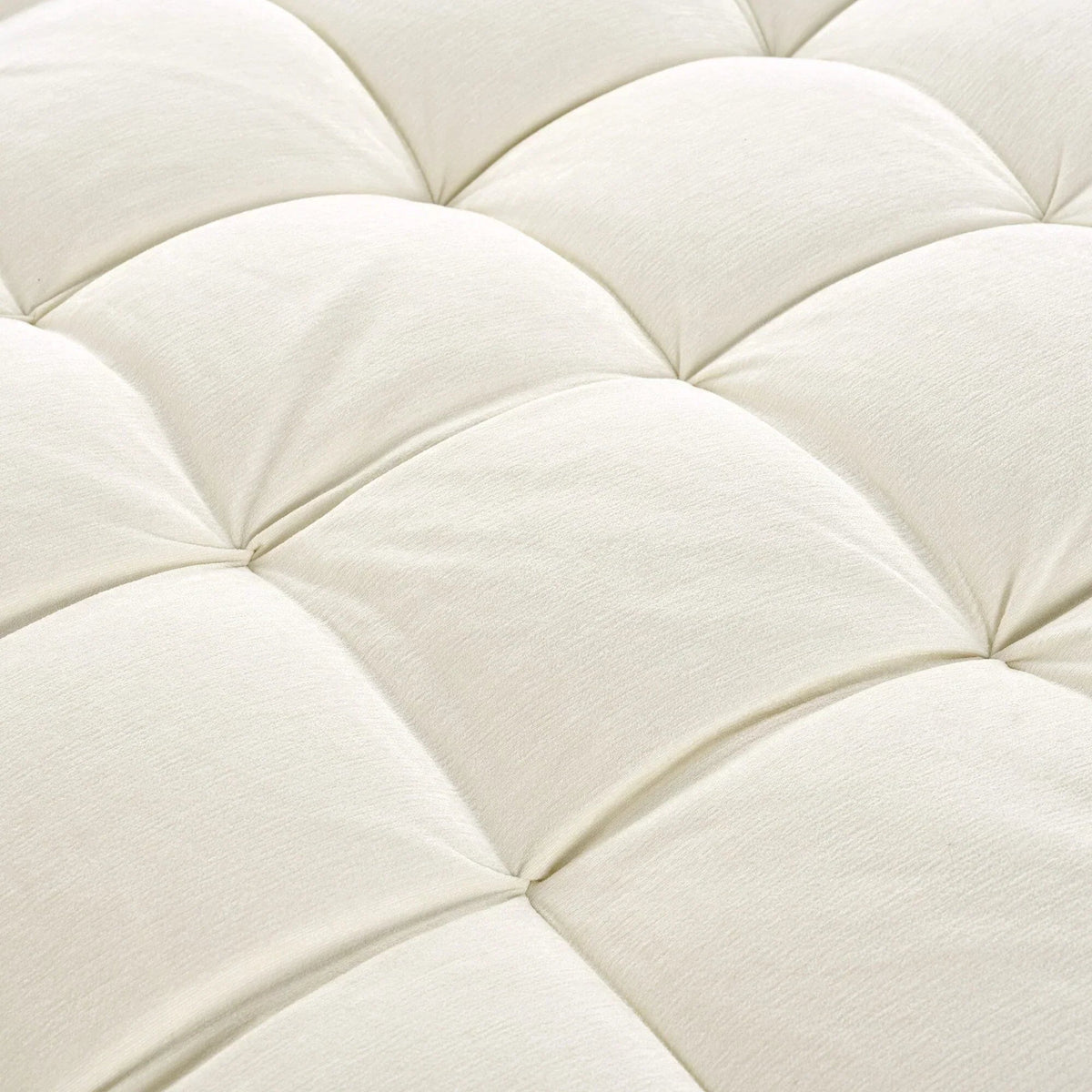 Sofa rozkładana typu chaise longue z chenille, tapicerowana sofa z pikowanym oparciem i 2 zdejmowanymi poduszkami do salonu