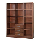 Palace Imports 100% szafa trzydrzwiowa Cosmo z litego drewna, z drzwiami z litego drewna lub lustrzanymi