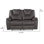 Dwuosobowa sofa rozkładana ręcznie Steve Silver Kameryn ze skóry ekologicznej