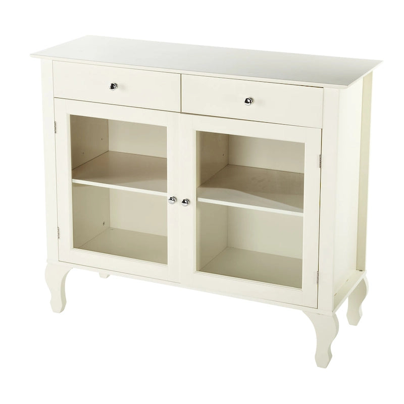 Komoda/buffet Copper Grove Rawdon z przeszklonym frontem
