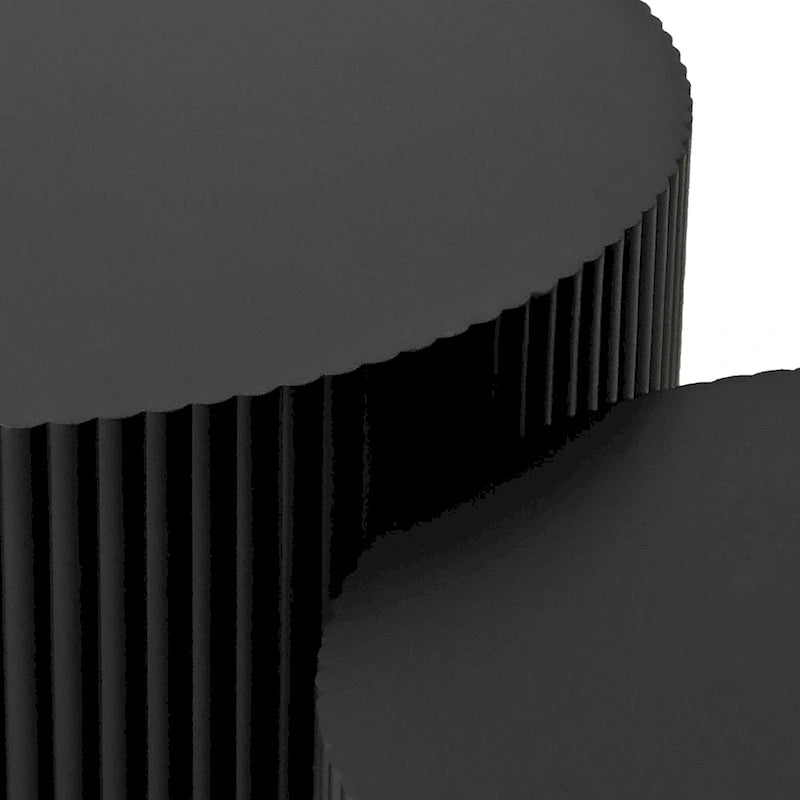 Zestaw 3 wsuwanych stolików kawowych Wave Stripe