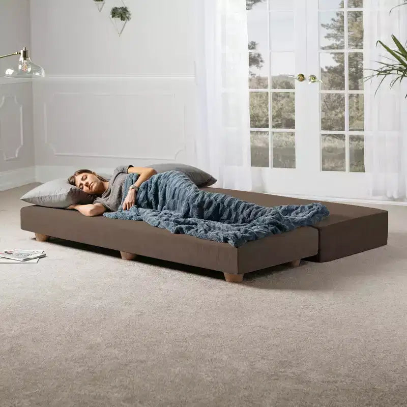 Leżanka / Rozkładana sofa dwuosobowa – mikrowelur