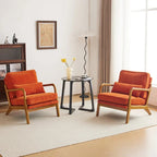 Tapicerowany fotel w stylu Mid-Century Modern