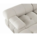 138 Modułowa sofa narożna z funkcją spania, minimalistyczna sofa w kształcie litery U wykonana z weluru
