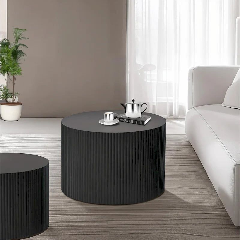 Zestaw 3 wsuwanych stolików kawowych Wave Stripe