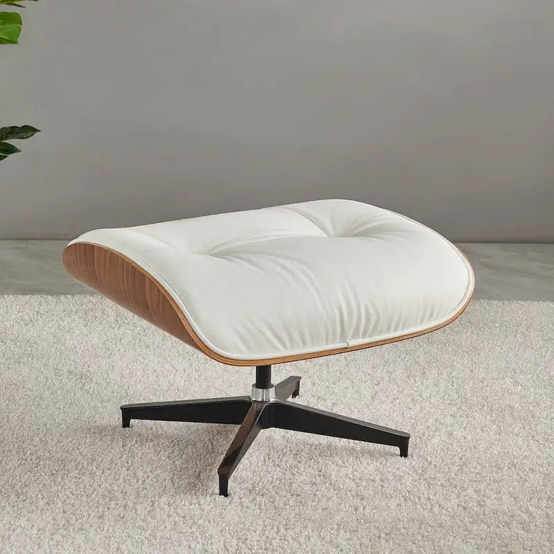 Skórzany fotel wypoczynkowy typu lounge w stylu Mid-Century Modern z funkcją rozkładania