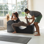 Szezlong rozkładany Avana Kami / Yoga & Massage – Pufa 2 w 1 z ukrytym rozkładanym fotelem do jogi, mikrowelur – Nie dotyczy