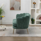 Mała dwuosobowa sofa do pokoju ze złotymi metalowymi nogami - 2 miejsca