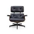 Skórzany fotel wypoczynkowy typu lounge w stylu Mid-Century Modern z funkcją rozkładania