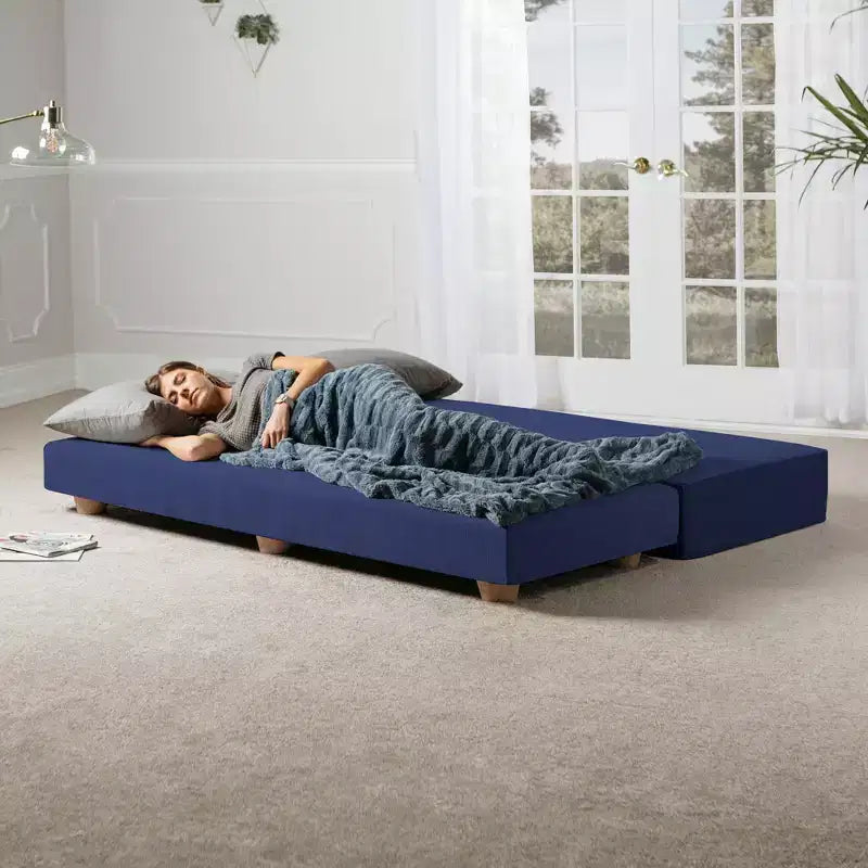 Leżanka / Rozkładana sofa dwuosobowa – mikrowelur