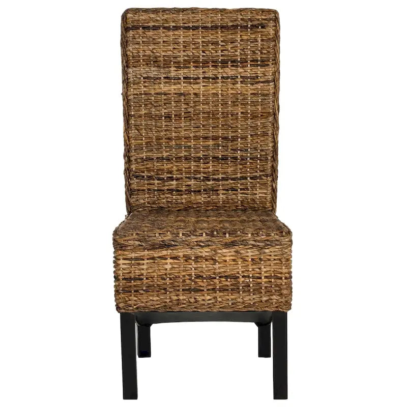 Zestaw 2 krzeseł jadalnianych z naturalnej wikliny, 48 szer. x 56 gł. x 104 wys. cm, styl boho coastal