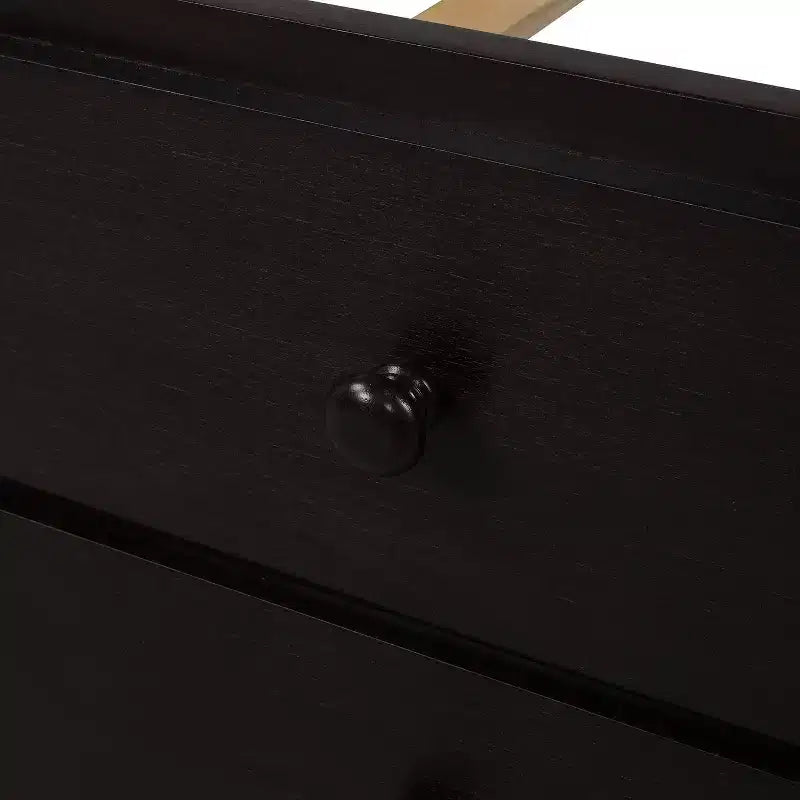 Dwuosobowe łóżko piętrowe z drabiną, barierką bezpieczeństwa i wysuwanym łóżkiem wyspowym z 3 szufladami do pokoju nastolatków lub pokoju gościnnego