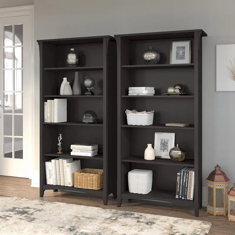 Wysoka regała Salinas na 5 półek (zestaw 2 szt.) marki Bush Furniture