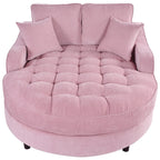 Sofa rozkładana typu chaise longue z chenille, tapicerowana sofa z pikowanym oparciem i 2 zdejmowanymi poduszkami do salonu