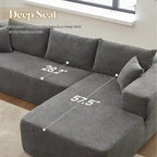HOOOWOOO Nowoczesna narożna sofa modułowa w stylu minimalistycznym, wykonana z sztruksu, do salonu
