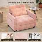 Wielofunkcyjna sofa 3 w 1 z funkcją spania, rozkładany fotel, składane łóżko do salonu
