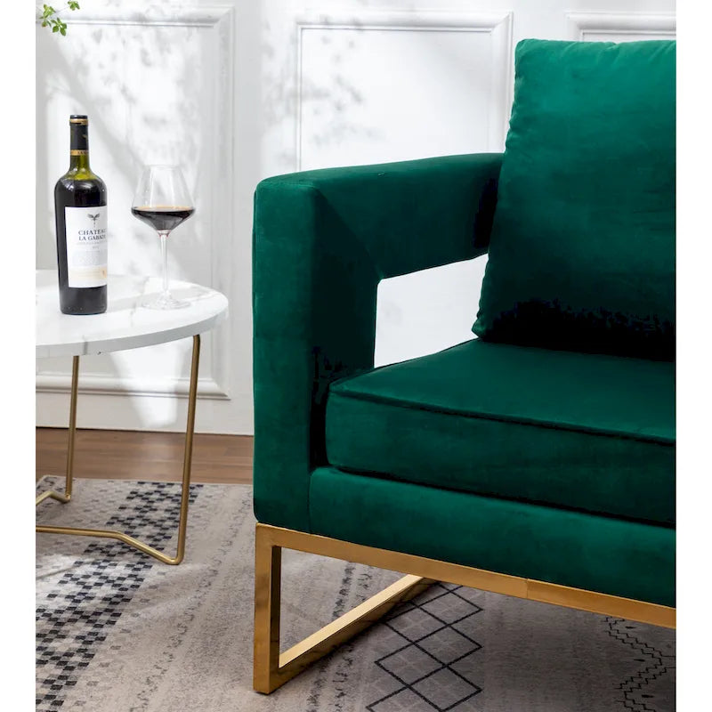 Nowoczesny tapicerowany fotel akcentowy Roundhill Furniture Lenola