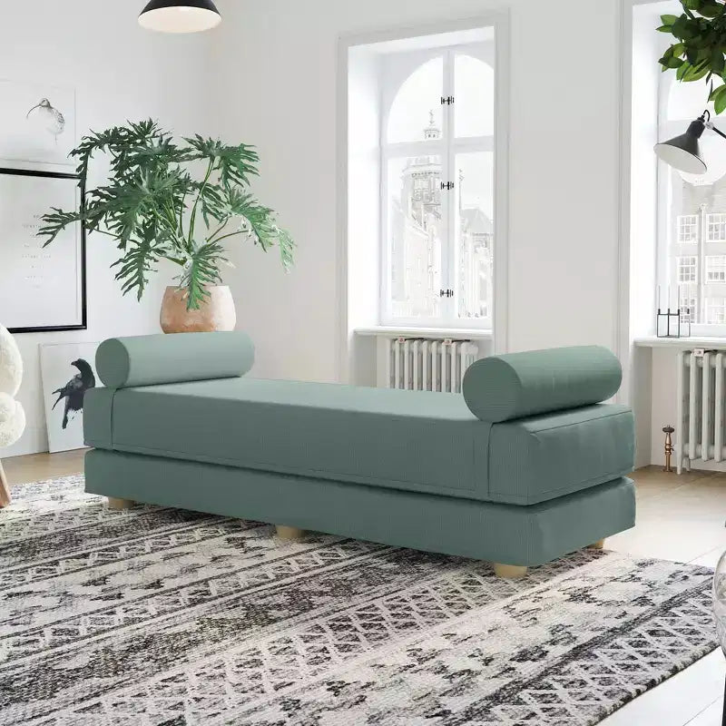 Leżanka / Rozkładana sofa dwuosobowa – mikrowelur