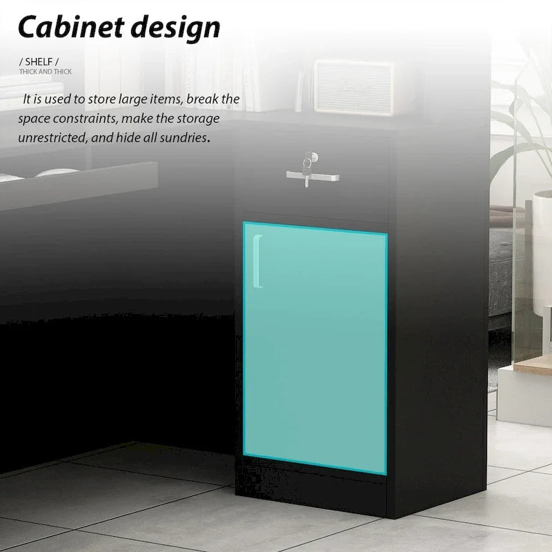 Drewniana recepcja w kształcie litery L, biurko komputerowe do biura