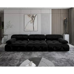Modułowa sofa 3-osobowa z aksamitu z możliwością zmiany układu