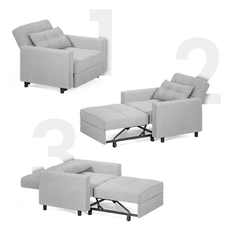 Wielofunkcyjna sofa 3 w 1 z funkcją spania, rozkładany fotel, składane łóżko do salonu