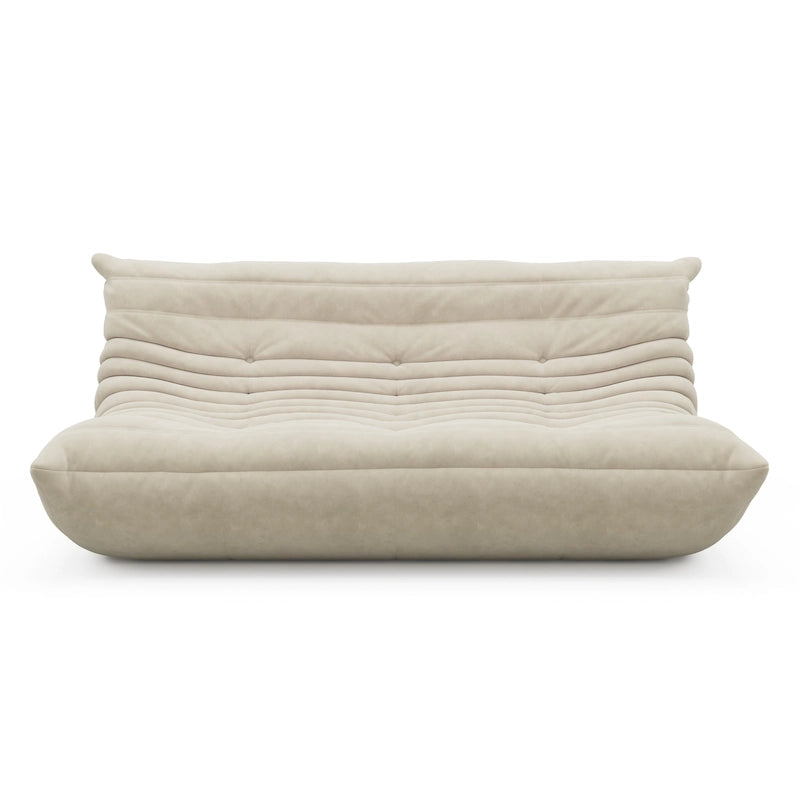 3-osobowa narożna sofa podłogowa z materiału zamszowego do salonu